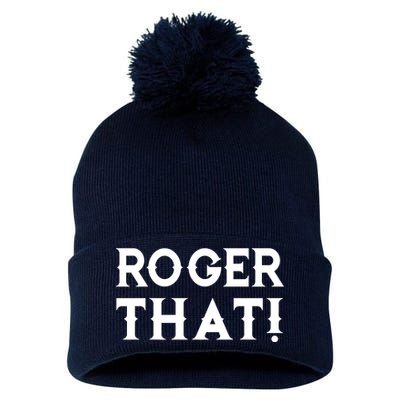 Roger That! Comedic Funny Pom Pom 12in Knit Beanie