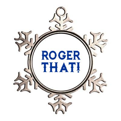 Roger That! Comedic Funny Metallic Star Ornament