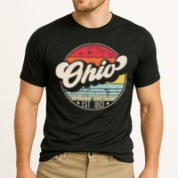 Retro Ohio Home State Oh Cool 70s Style Sunset Cooling Performance Crew T-Shirt