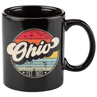Retro Ohio Home State Oh Cool 70s Style Sunset 11oz C Handle Ceramic Mug