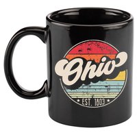 Retro Ohio Home State Oh Cool 70s Style Sunset 11oz C Handle Ceramic Mug
