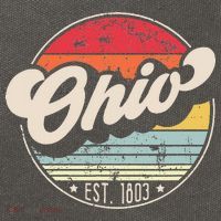 Retro Ohio Home State Oh Cool 70s Style Sunset Cotton Canvas Backpack