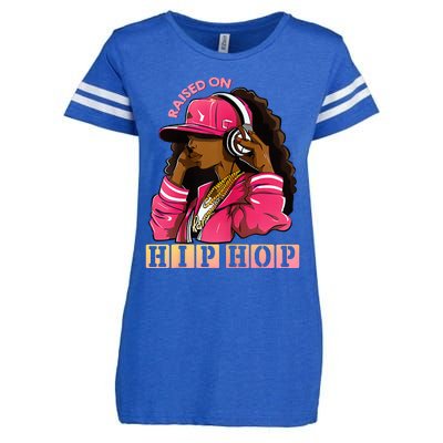 RAISED ON HIP HOP Fashion 50th Rap Anniversary Enza Ladies Jersey Football T-Shirt