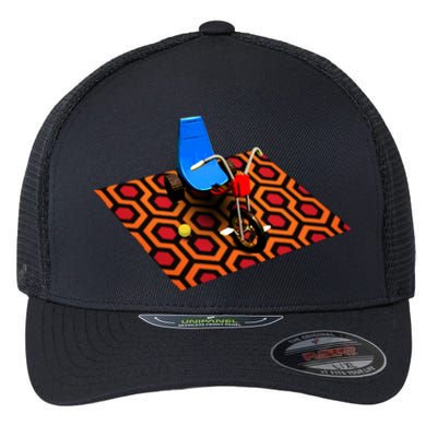 Redrum Overlook Hotel Tricycle Flexfit Unipanel Trucker Cap