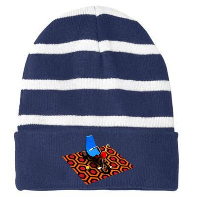 Redrum Overlook Hotel Tricycle Striped Beanie with Solid Band