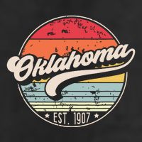Retro Oklahoma Home State Ok Cool 70s Style Sunset Adult Drive Performance Visor