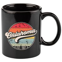 Retro Oklahoma Home State Ok Cool 70s Style Sunset 11oz C Handle Ceramic Mug