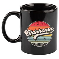 Retro Oklahoma Home State Ok Cool 70s Style Sunset 11oz C Handle Ceramic Mug