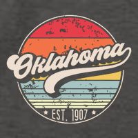Retro Oklahoma Home State Ok Cool 70s Style Sunset Vector Backpack