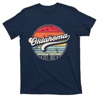 Retro Oklahoma Home State Ok Cool 70s Style Sunset T-Shirt