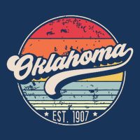 Retro Oklahoma Home State Ok Cool 70s Style Sunset Button