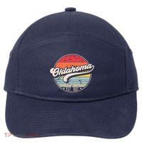 Retro Oklahoma Home State Ok Cool 70s Style Sunset 7-Panel Snapback Hat