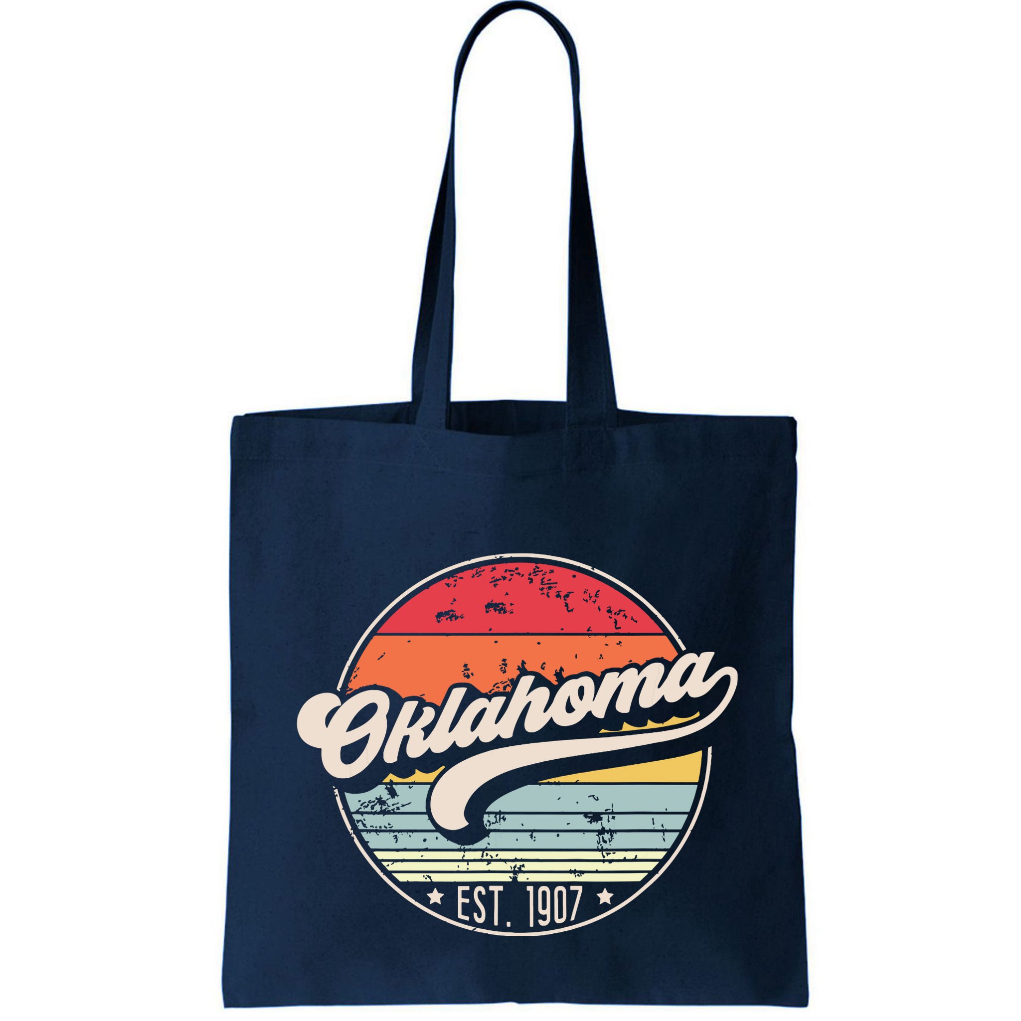Retro Oklahoma Home State Ok Cool 70s Style Sunset Bag