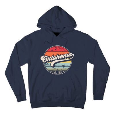 Retro Oklahoma Home State Ok Cool 70s Style Sunset Tall Hoodie