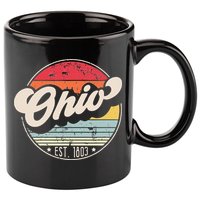 Retro Ohio Home State OH Cool 70s Style Sunset 11oz C Handle Ceramic Mug