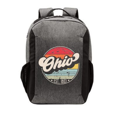 Retro Ohio Home State OH Cool 70s Style Sunset Vector Backpack