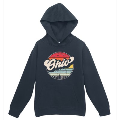 Retro Ohio Home State OH Cool 70s Style Sunset Urban Pullover Hoodie