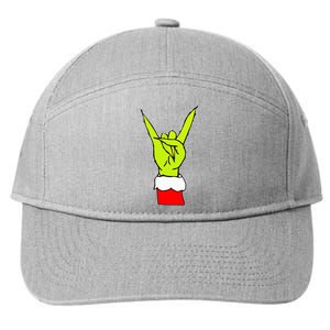 Rock On Hand Christmas Rock & Roll Elf Xmas 7-Panel Snapback Hat