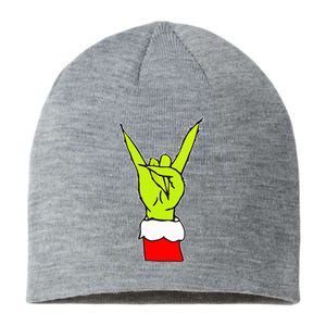 Rock On Hand Christmas Rock & Roll Elf Xmas Sustainable Beanie