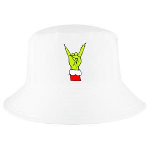 Rock On Hand Christmas Rock & Roll Elf Xmas Cool Comfort Performance Bucket Hat