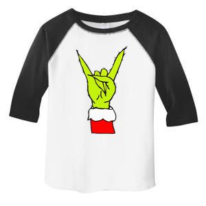 Rock On Hand Christmas Rock & Roll Elf Xmas Toddler Fine Jersey T-Shirt