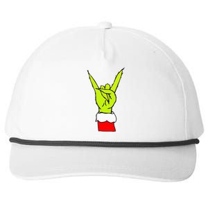 Rock On Hand Christmas Rock & Roll Elf Xmas Snapback Five-Panel Rope Hat