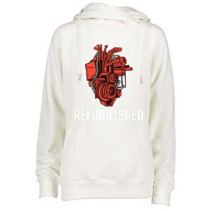 Refurbished Open Heart Surgery Recovery Open Heart Surgery Gift Womens Funnel Neck Pullover Hood