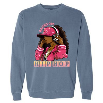 RAISED ON HIP HOP Fashion 50th Rap Anniversary Garment-Dyed Sweatshirt