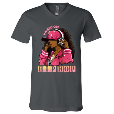 RAISED ON HIP HOP Fashion 50th Rap Anniversary V-Neck T-Shirt