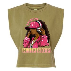 RAISED ON HIP HOP Fashion 50th Rap Anniversary Garment-Dyed Women's Muscle Tee