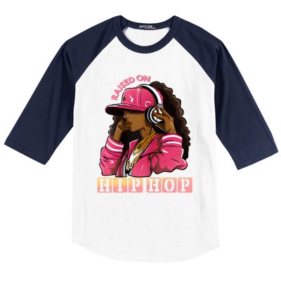 RAISED ON HIP HOP Fashion 50th Rap Anniversary Baseball Sleeve Shirt