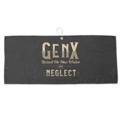 Raised On Hose Water And Neglect Vintage Gen X Large Microfiber Waffle Golf Towel