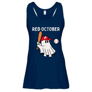 Red October Halloween Baseball Ghost Ladies Essential Flowy Tank