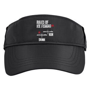 Rules Of Ice Fishing Ice Fisher Fisherman Adult Drive Performance Visor