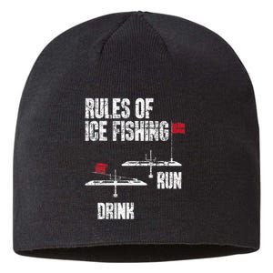 Rules Of Ice Fishing Ice Fisher Fisherman Sustainable Beanie