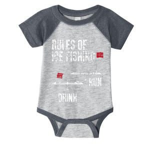 Rules Of Ice Fishing Ice Fisher Fisherman Infant Baby Jersey Bodysuit