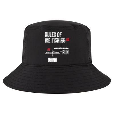 Rules Of Ice Fishing - Ice Fisher Fisherman Fishing Cool Comfort Performance Bucket Hat