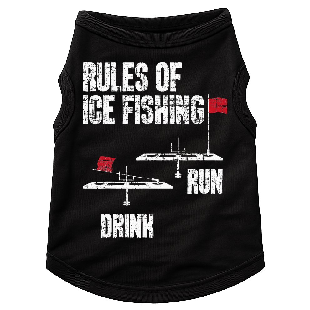 Rules Of Ice Fishing - Ice Fisher Fisherman Fishing Doggie Tank