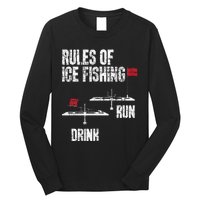 Rules Of Ice Fishing - Ice Fisher Fisherman Fishing Long Sleeve Shirt