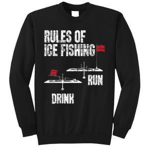 Rules Of Ice Fishing - Ice Fisher Fisherman Fishing Sweatshirt