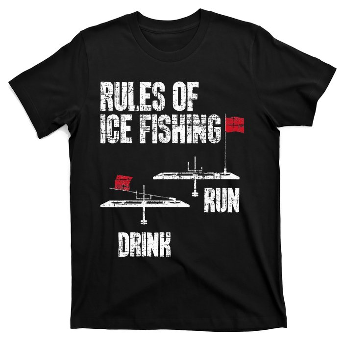 Rules Of Ice Fishing - Ice Fisher Fisherman Fishing T-Shirt