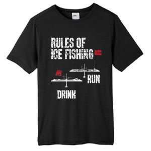 Rules Of Ice Fishing - Ice Fisher Fisherman Fishing Tall Fusion ChromaSoft Performance T-Shirt