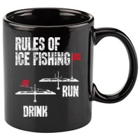 Rules Of Ice Fishing - Ice Fisher Fisherman Fishing 11oz C Handle Ceramic Mug