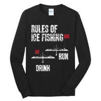 Rules Of Ice Fishing - Ice Fisher Fisherman Fishing Tall Long Sleeve T-Shirt