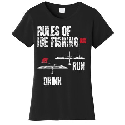 Rules Of Ice Fishing - Ice Fisher Fisherman Fishing Women's T-Shirt