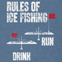 Rules Of Ice Fishing - Ice Fisher Fisherman Fishing Garment-Dyed Sweatshirt