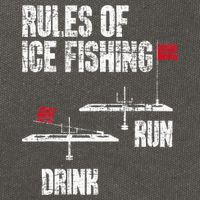 Rules Of Ice Fishing - Ice Fisher Fisherman Fishing Cotton Canvas Backpack