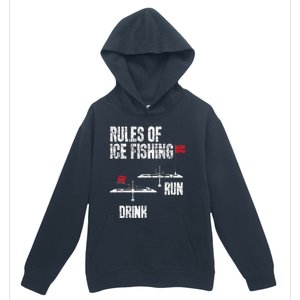 Rules Of Ice Fishing - Ice Fisher Fisherman Fishing Urban Pullover Hoodie