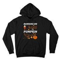 Running On Jesus & Pumpkin Spice Christian Fall Thanksgiving Hoodie