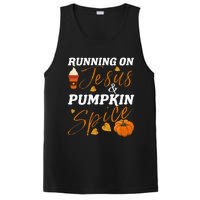 Running On Jesus & Pumpkin Spice Christian Fall Thanksgiving PosiCharge Competitor Tank